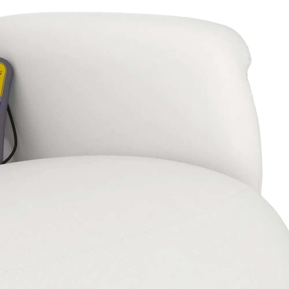 vidaXL Sillas-Sillón reclinable masaje con reposapiés cuero sintético