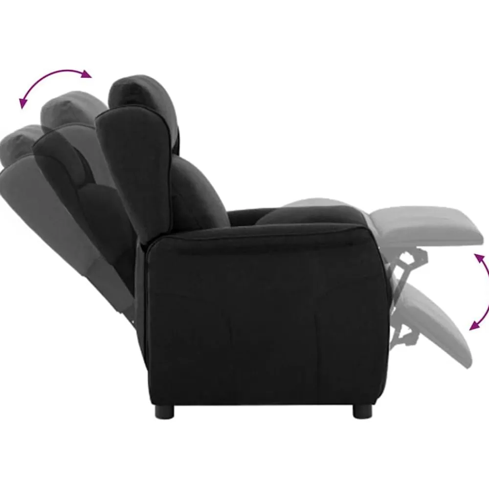 vidaXL Sillas-Sillón reclinable 66.5 x 94 x 101.5 cm Poliéster