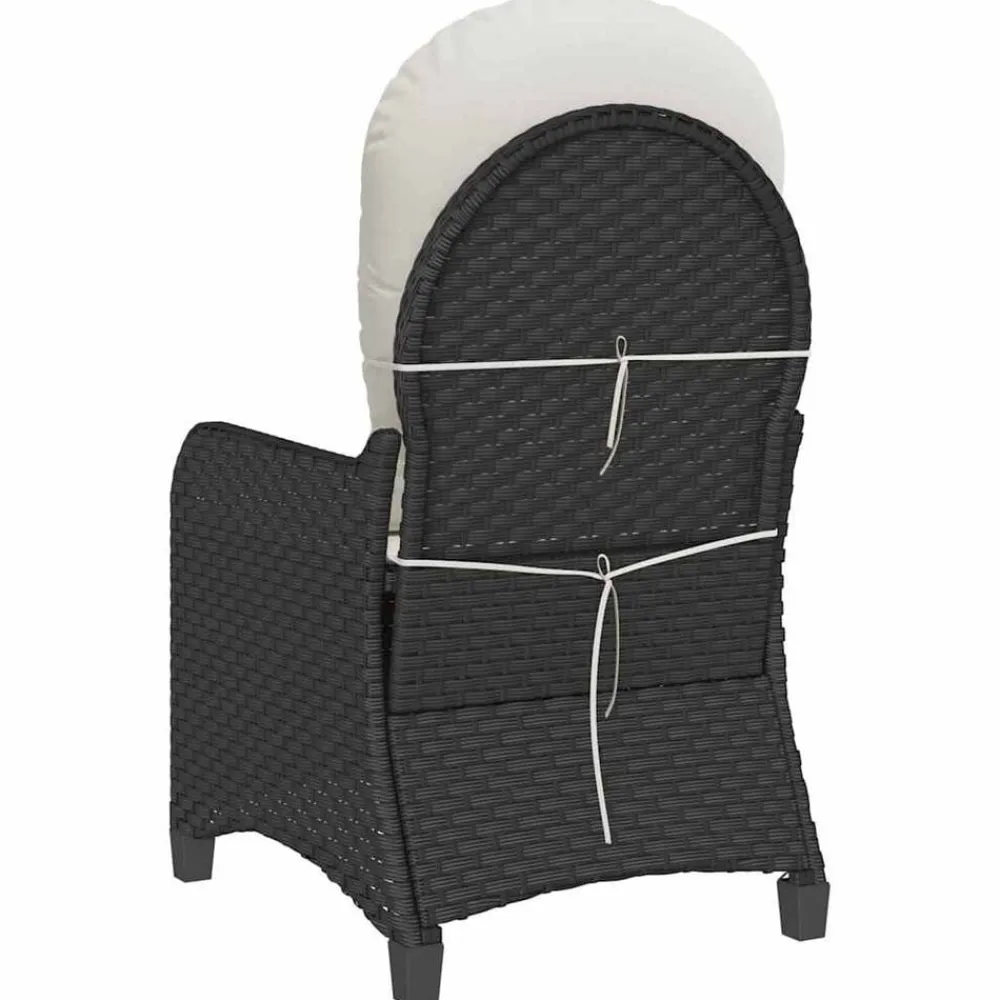 vidaXL Muebles De Jardín-Sillón reclinable 56 x 66 x 95 cm ratán sintético