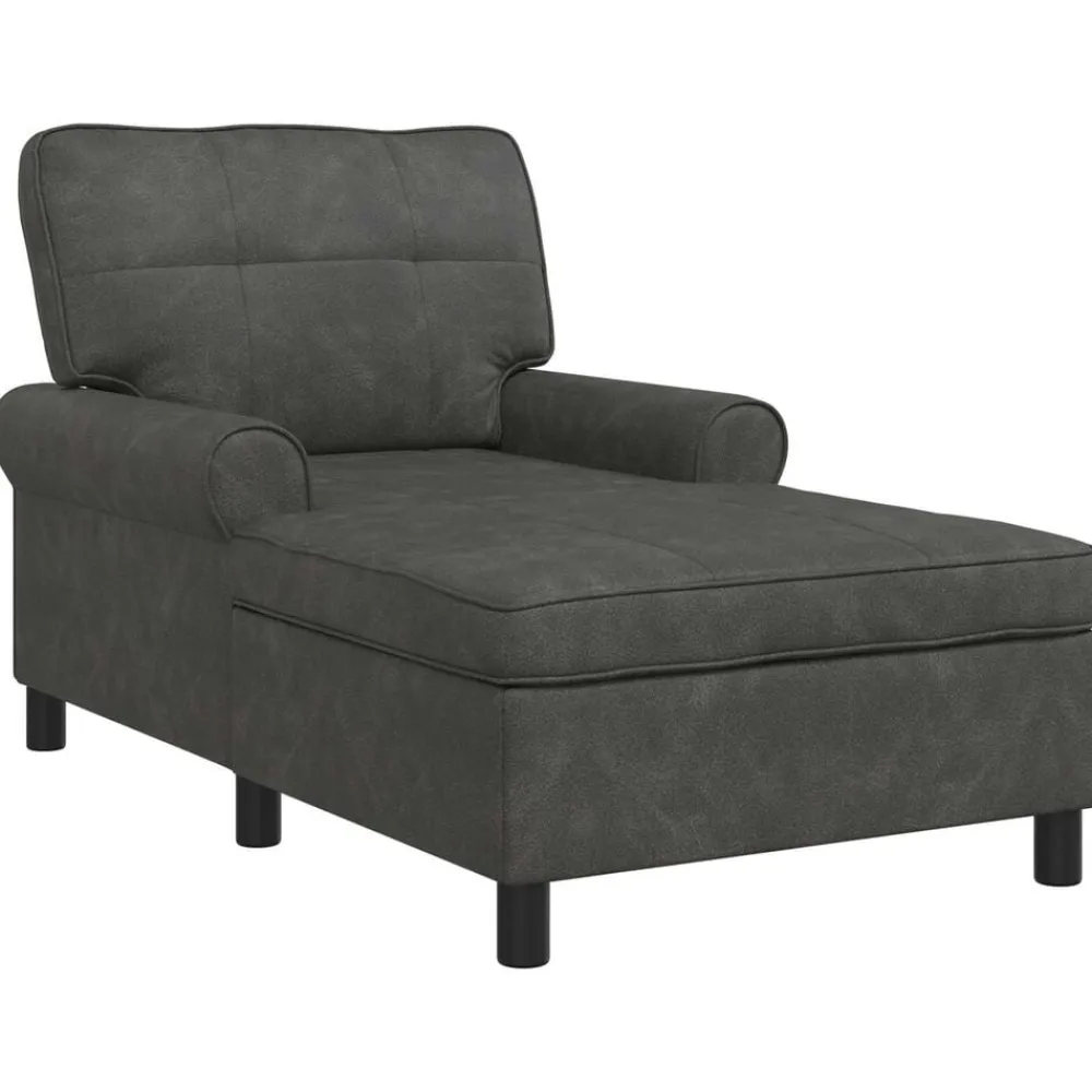 vidaXL Sillón reclinable 91 x 157 x 91 cm Cuero sintético Negro New
