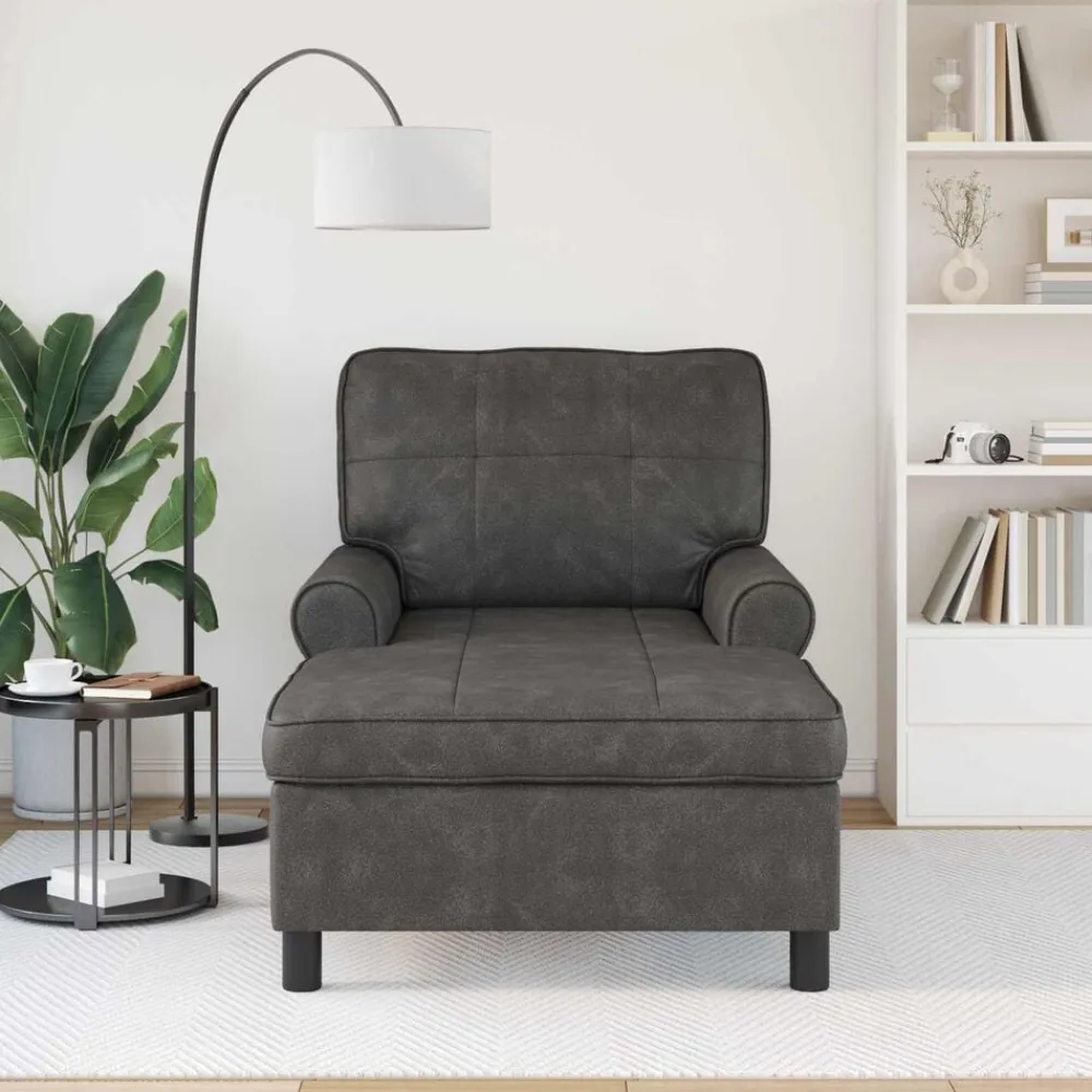 vidaXL Sillón reclinable 91 x 157 x 91 cm Cuero sintético Negro New