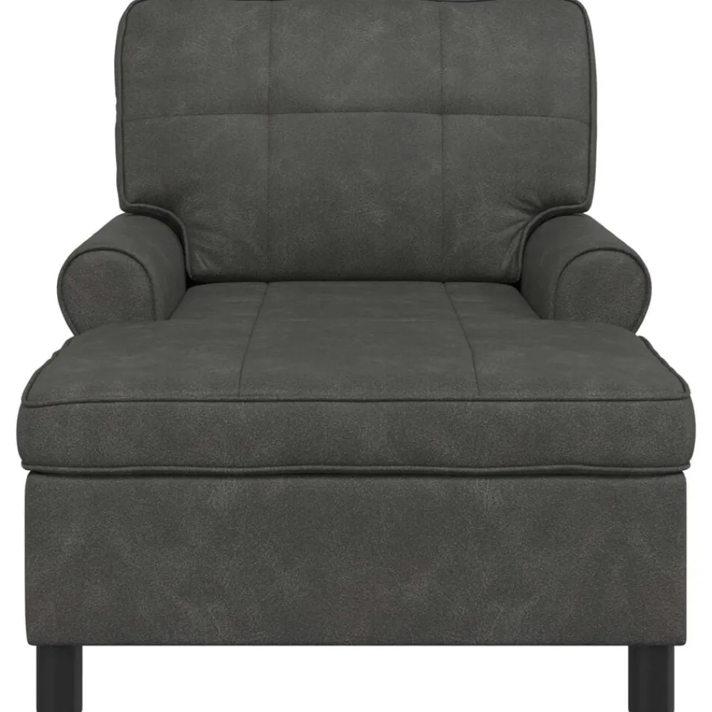 vidaXL Sillón reclinable 91 x 157 x 91 cm Cuero sintético Negro New
