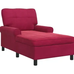 vidaXL Sillón reclinable Rojo vino 91 x 157 x 91 cm Terciopelo Rojo vino tinto Outlet