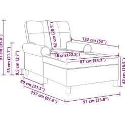 vidaXL Sillón reclinable Rojo vino 91 x 157 x 91 cm Terciopelo Rojo vino tinto Outlet