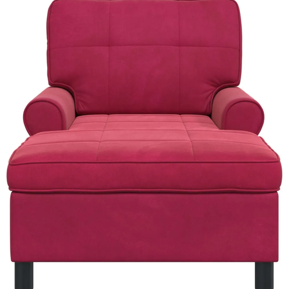 vidaXL Sillón reclinable Rojo vino 91 x 157 x 91 cm Terciopelo Rojo vino tinto Outlet