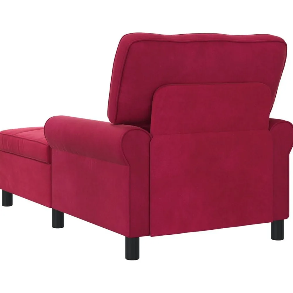 vidaXL Sillón reclinable Rojo vino 91 x 157 x 91 cm Terciopelo Rojo vino tinto Outlet