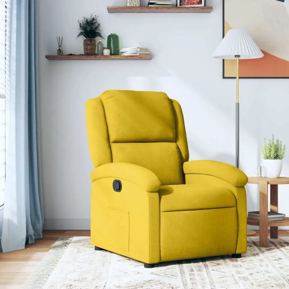 vidaXL Sillón reclinable terciopelo Amarillo Best