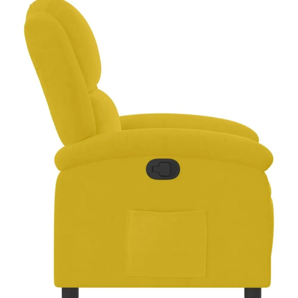 vidaXL Sillón reclinable terciopelo Amarillo Best