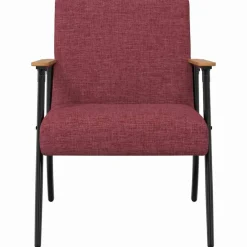 vidaXL Sillas-sillón Rojo vino tela