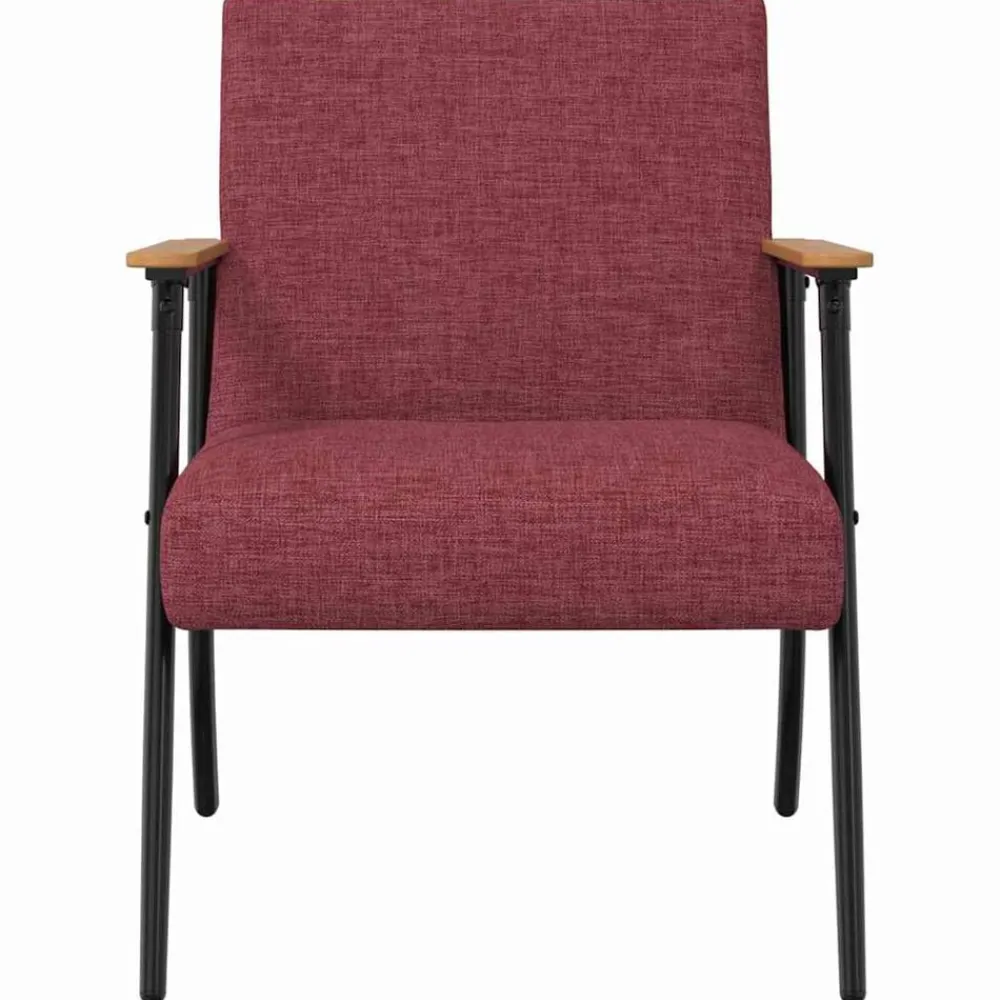 vidaXL Sillas-sillón Rojo vino tela