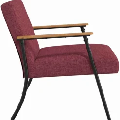 vidaXL Sillas-sillón Rojo vino tela