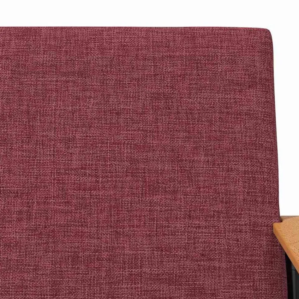 vidaXL Sillas-sillón Rojo vino tela