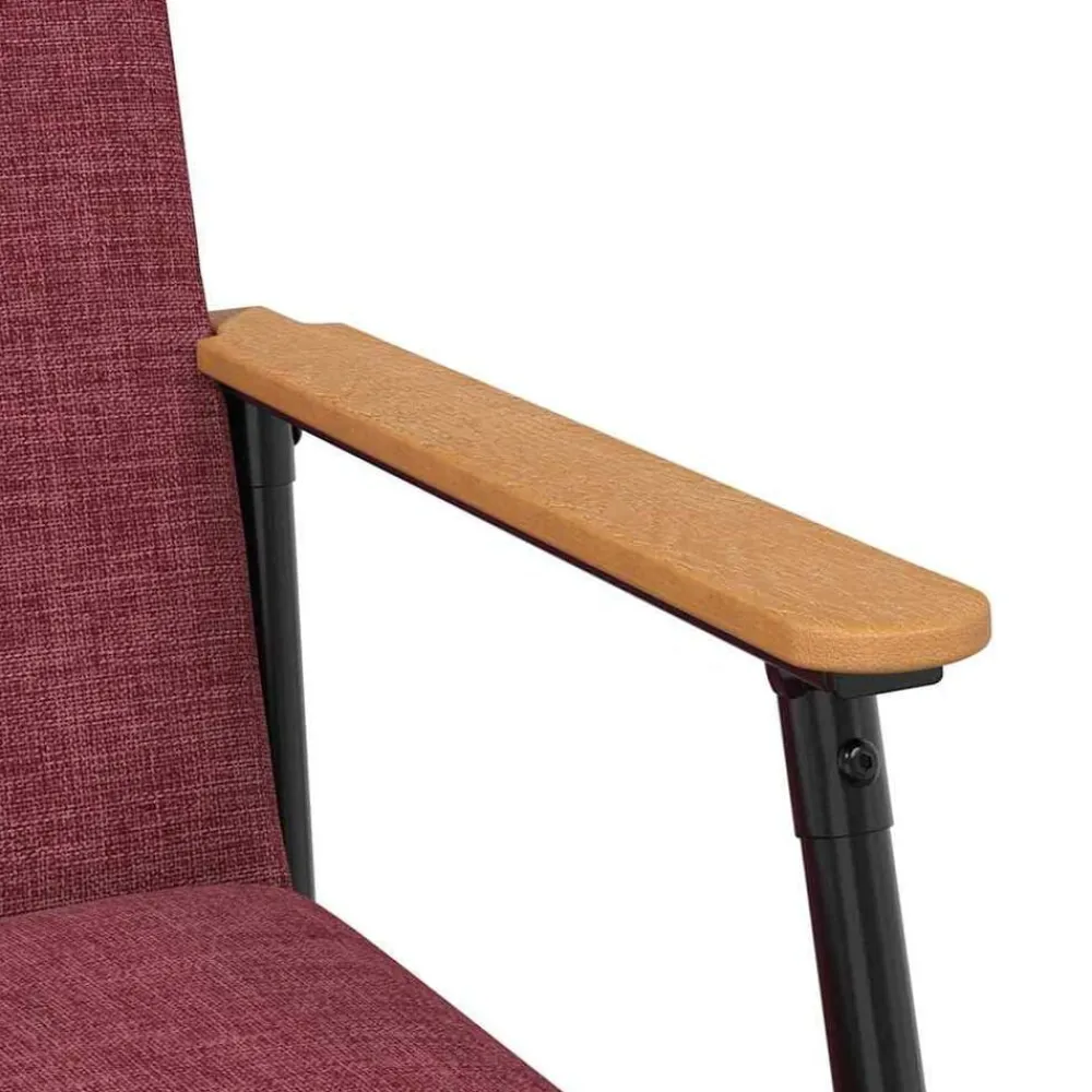 vidaXL Sillas-sillón Rojo vino tela