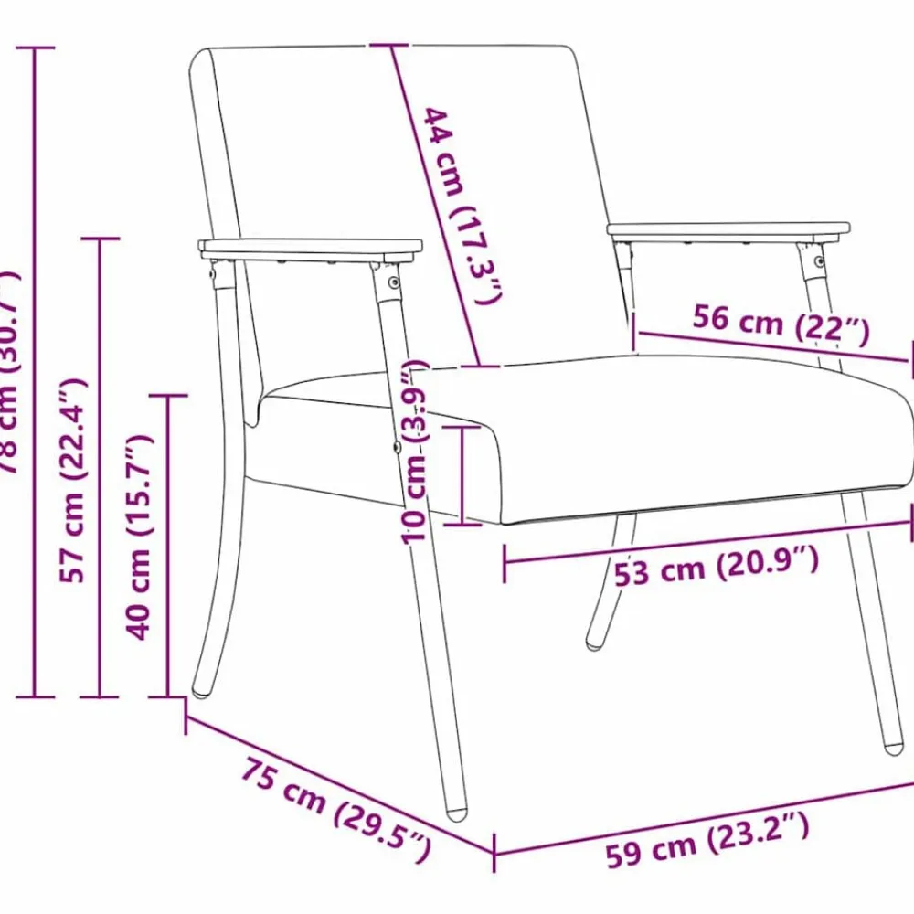 vidaXL Sillas-sillón Rojo vino tela