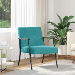vidaXL sillón 59 x 75 x 78 cm Terciopelo Tuquesa Online