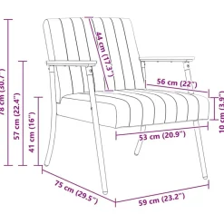 vidaXL sillón 59 x 75 x 78 cm Terciopelo Tuquesa Online
