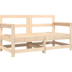vidaXL Muebles De Jardín-Sillones de jardín con cojines 2 uds madera maciza de pino
