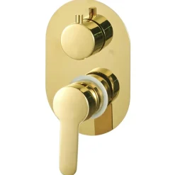 vidaXL Sistema de ducha acero inoxidable 201 Dorado New