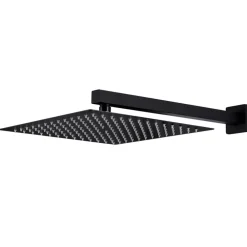 vidaXL Sistema de ducha acero inoxidable 201 Negro Best