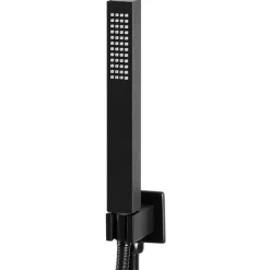 vidaXL Sistema de ducha acero inoxidable 201 Negro Best