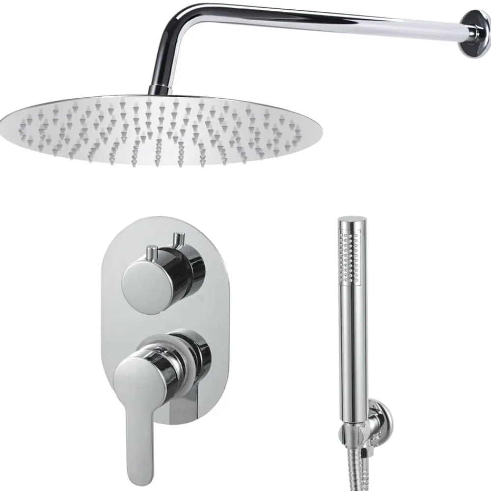 vidaXL Fontanería-Sistema de ducha acero inoxidable 201