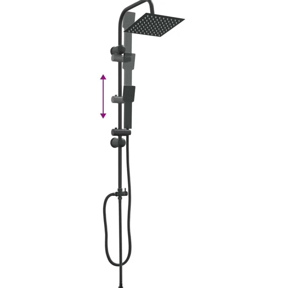 vidaXL Fontanería-Sistema de Ducha 47 x 20 x 95 cm Acero inoxidable