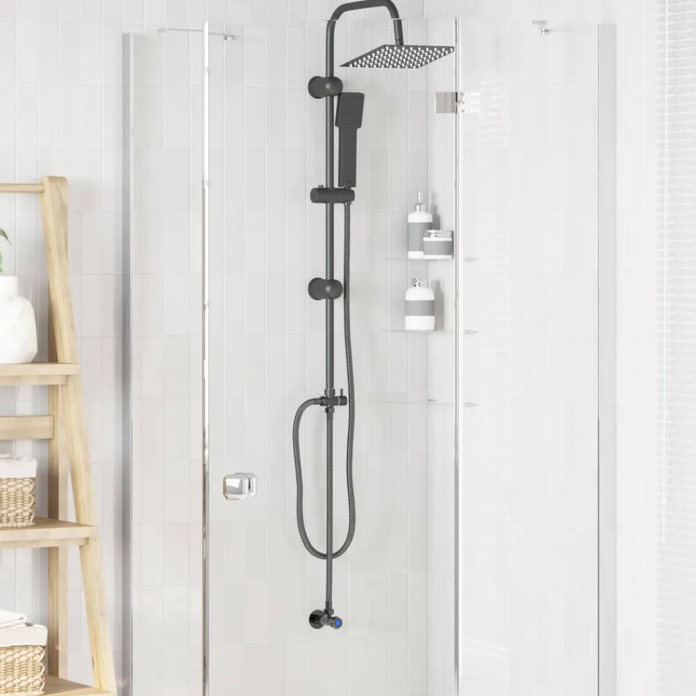 vidaXL Fontanería-Sistema de Ducha 47 x 20 x 95 cm Acero inoxidable