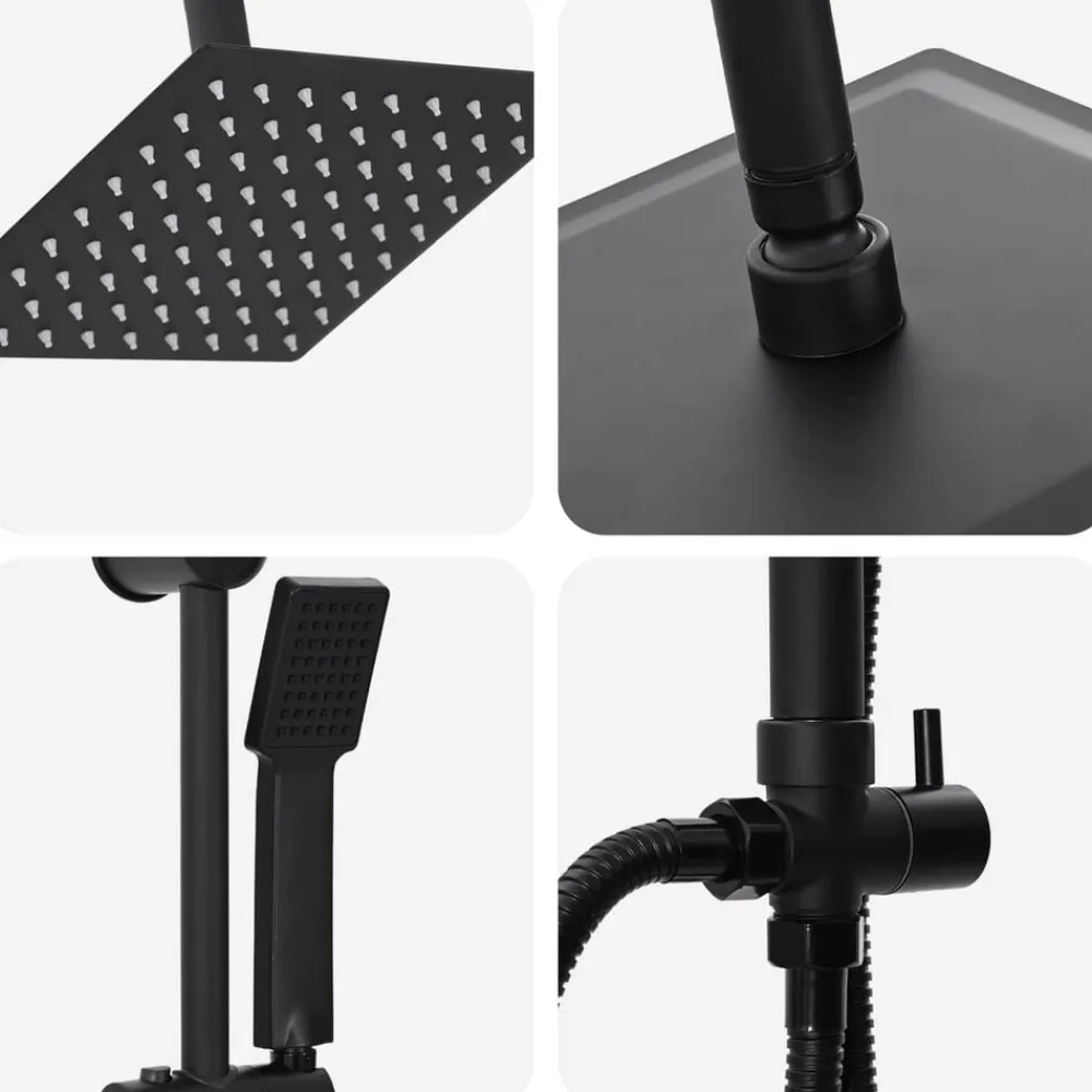 vidaXL Fontanería-Sistema de Ducha 47 x 20 x 95 cm Acero inoxidable