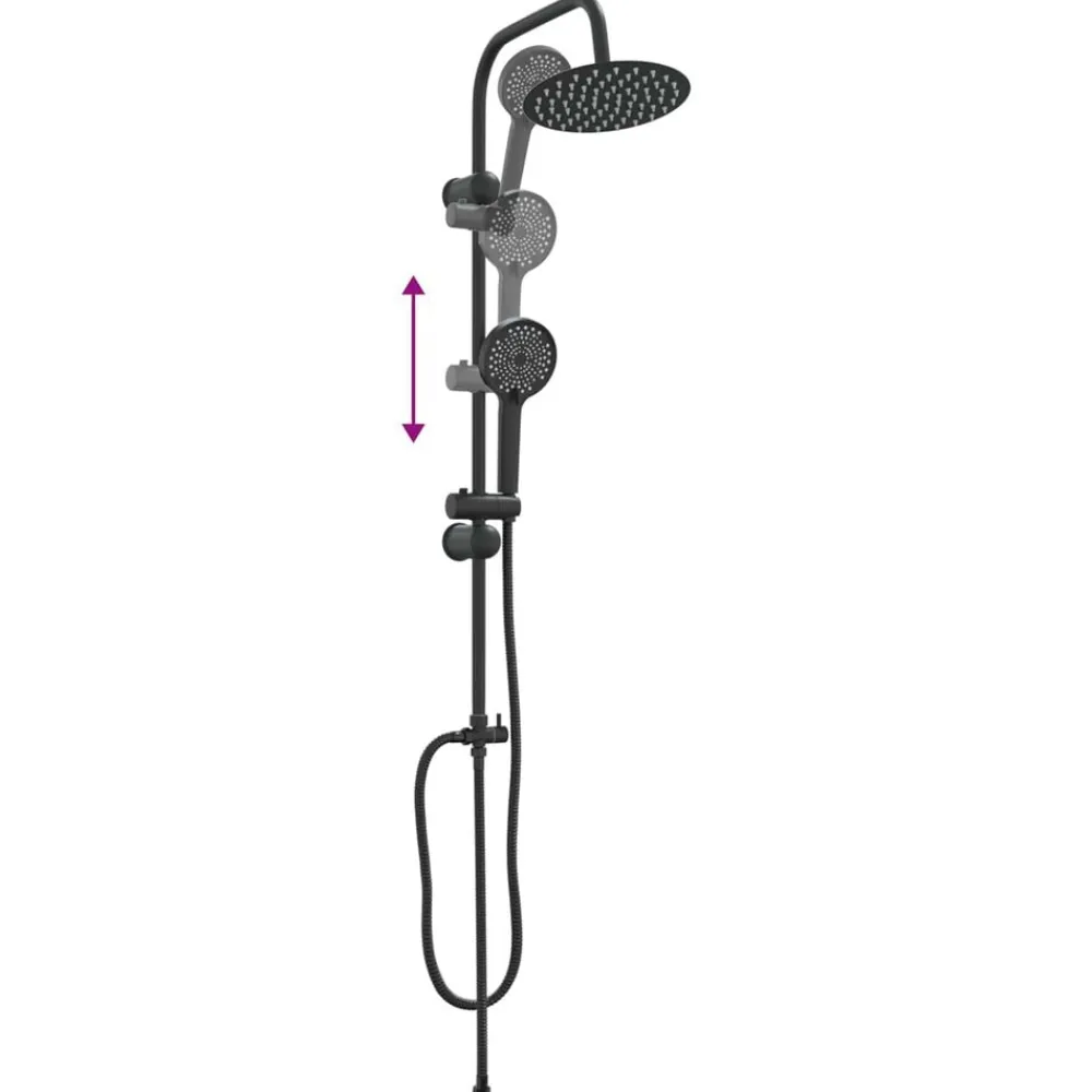 vidaXL Fontanería-Sistema de Ducha 47 x 20 x 95 cm Acero inoxidable