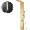 vidaXL Fontanería-Sistema de panel de ducha acero inoxidable 201 dorado