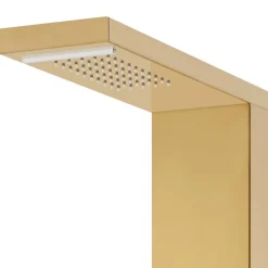 vidaXL Fontanería-Sistema de panel de ducha acero inoxidable 201 dorado