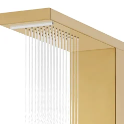 vidaXL Fontanería-Sistema de panel de ducha acero inoxidable 201 dorado
