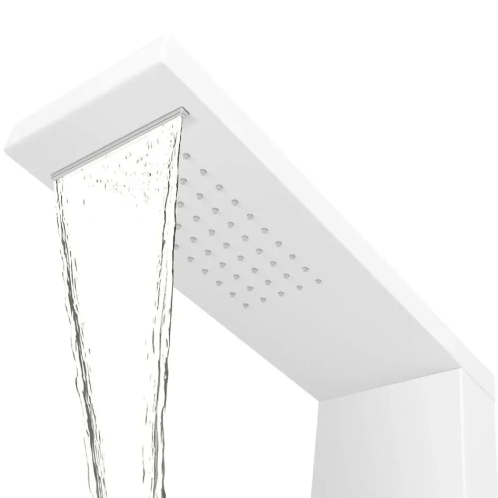 vidaXL Fontanería-Sistema de panel de ducha aluminio mate