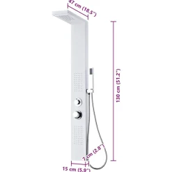 vidaXL Fontanería-Sistema de panel de ducha aluminio mate