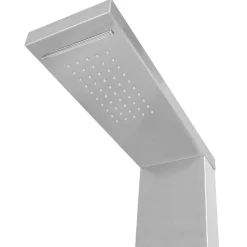 vidaXL Sistema de panel de ducha acero inoxidable cuadrado Plateado