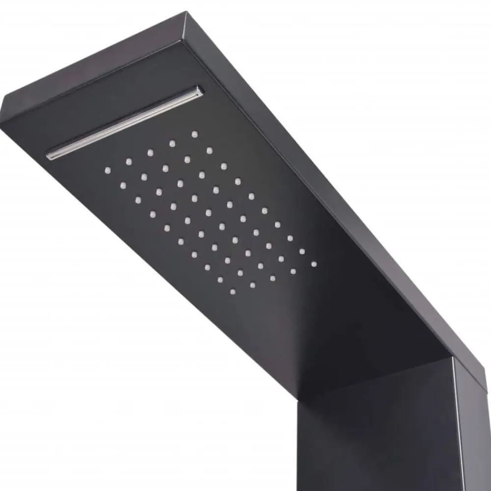 vidaXL Fontanería-Sistema de panel de ducha aluminio mate
