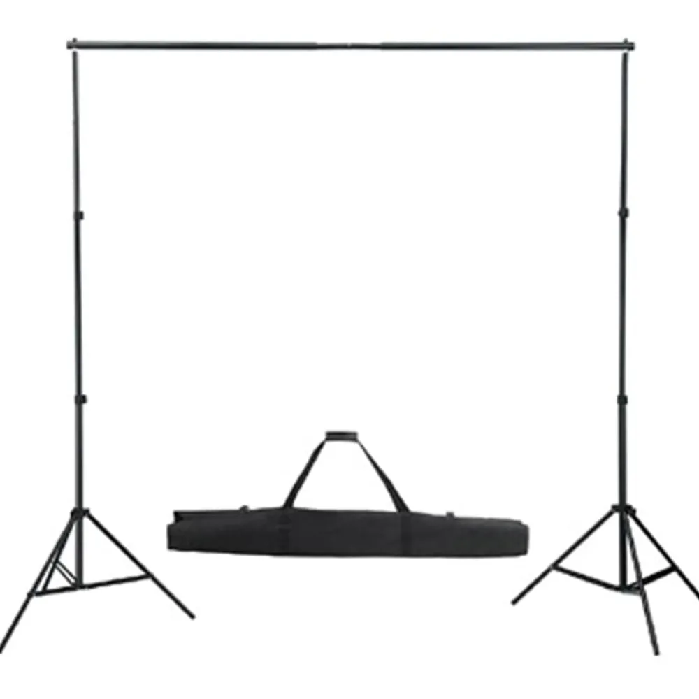 vidaXL Sistema de soporte de telón fondo 300x300 cm Blanco Online