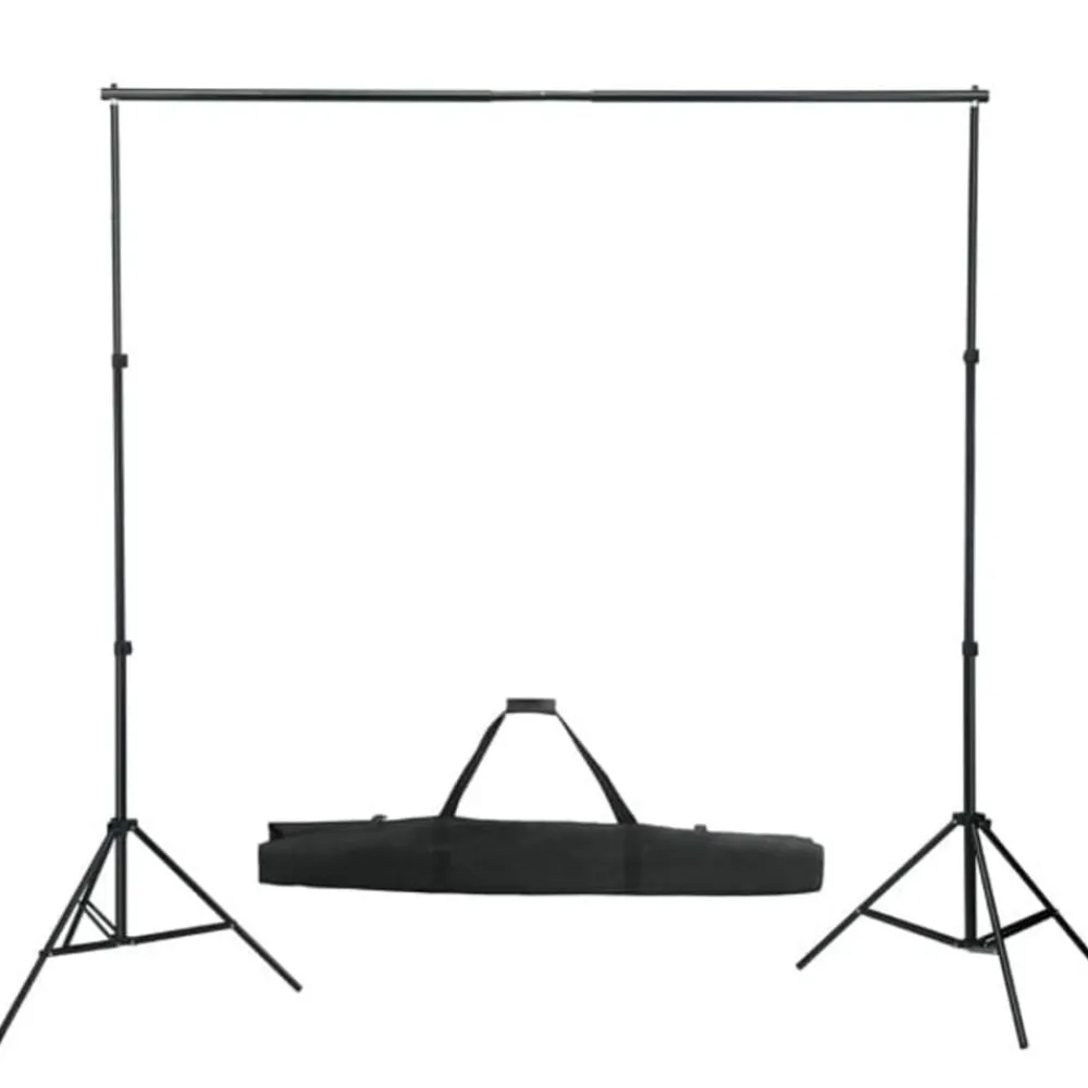 vidaXL Sistema de soporte de telón fondo fotográfico 600x300 cm Blanco Online