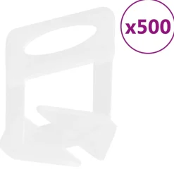 vidaXL Herramientas-Sistema para nivelación de azulejos 250 cuñas 500 calzos 1 mm