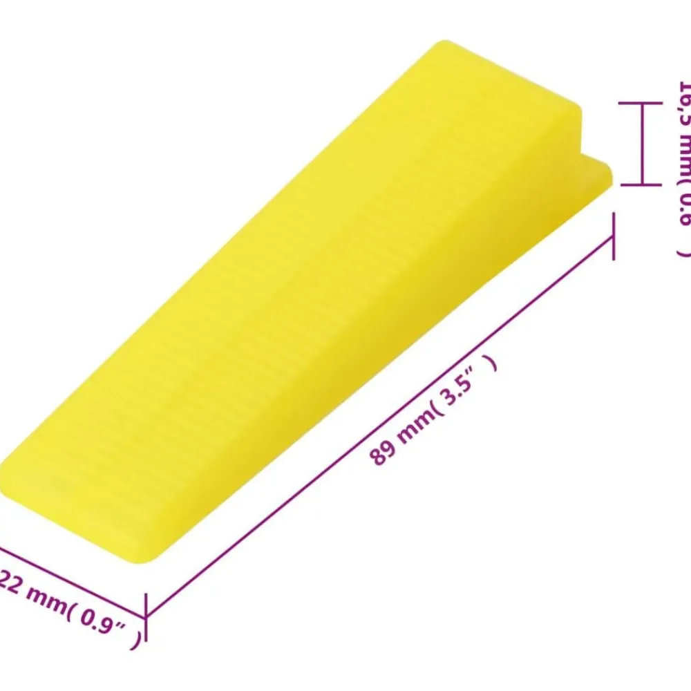vidaXL Herramientas-Sistema para nivelación de azulejos 250 cuñas 500 calzos 1 mm