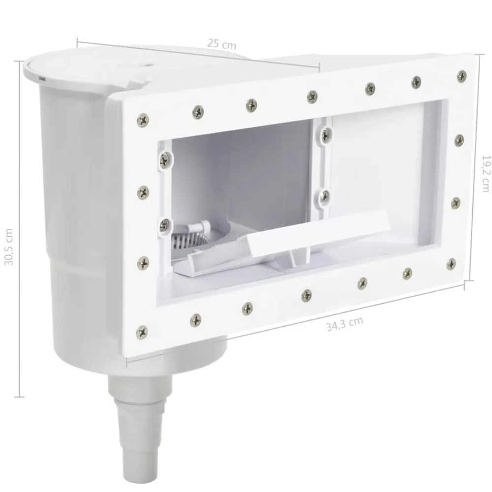 vidaXL Piscina Y Spa-Skimmer de piscina de boca ancha de 11 piezas 34,3x25x30,5 cm