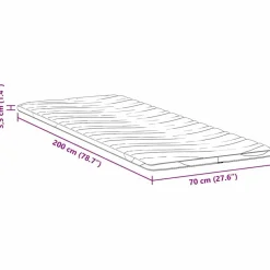 vidaXL Sobrecolchón 70 x 200 cm Tela de punto Outlet