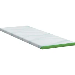 vidaXL Sobrecolchón y verde 70 x 200 cm Tela jacquard Online