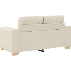 vidaXL Sofá 2 pcs Beige 221 x 80 x 80 cm Tejido mezcla de lino Outlet