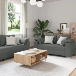 vidaXL Sofás-Sofá 2 pcs 219 x 80 x 82 cm tela