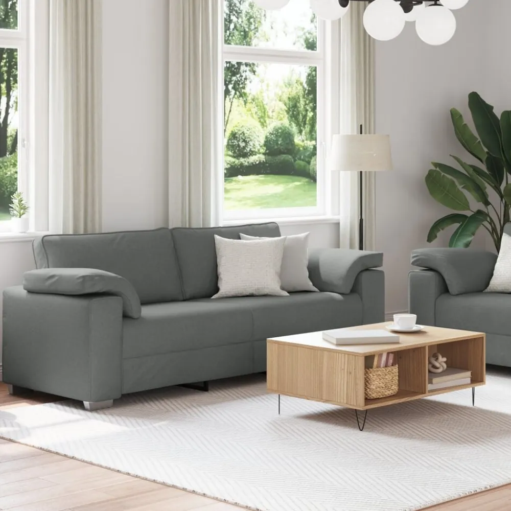 vidaXL Sofás-Sofá 2 pcs 219 x 80 x 82 cm tela