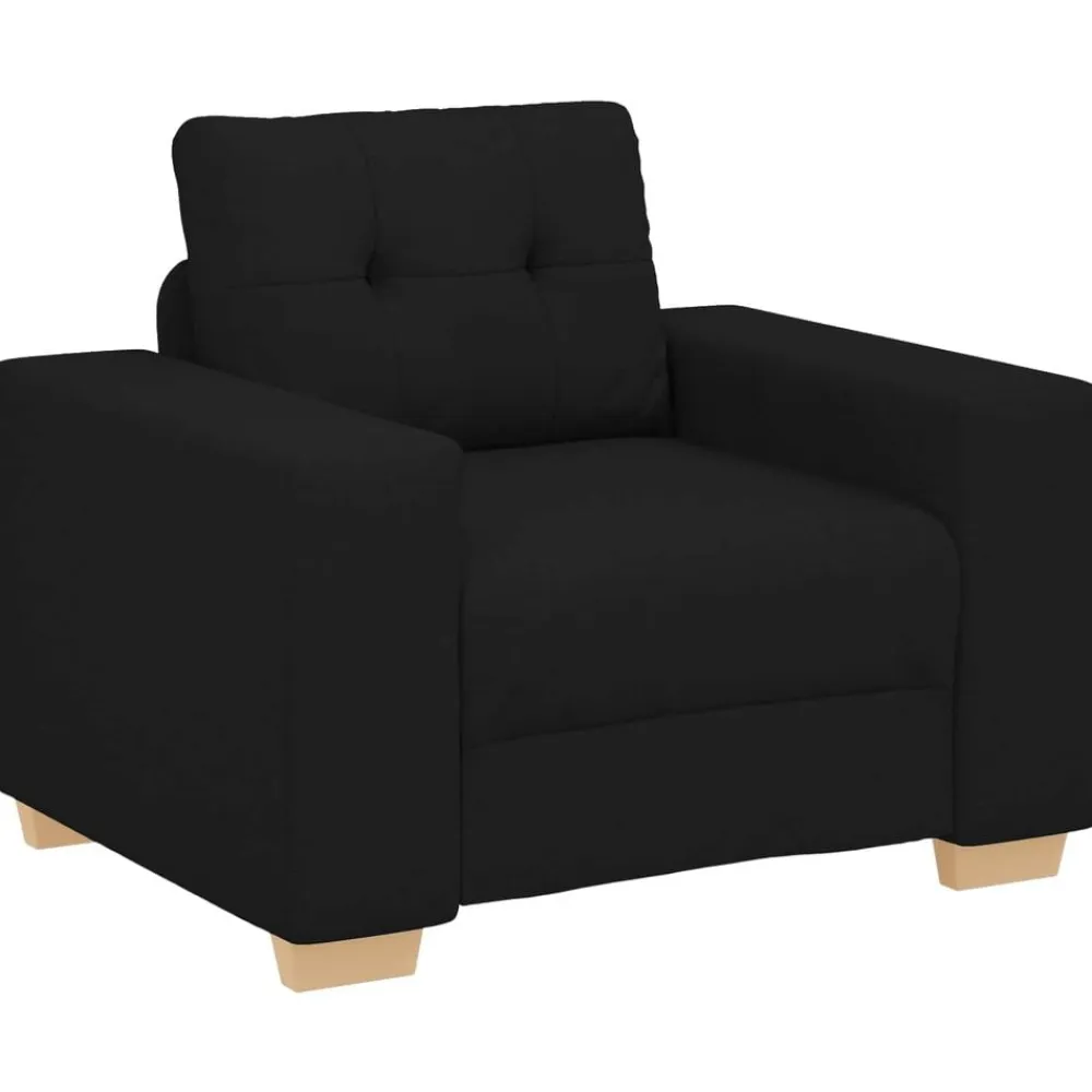 vidaXL Sofás-Sofá 3 pcs 221 x 80 x 80 cm Tejido mezcla de lino