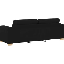 vidaXL Sofás-Sofá 3 pcs 221 x 80 x 80 cm Tejido mezcla de lino
