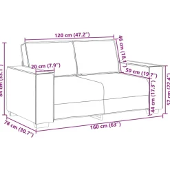 vidaXL Sofá 3 pcs 220 x 80 x 84 cm Tejido mezcla de lino Negro Discount