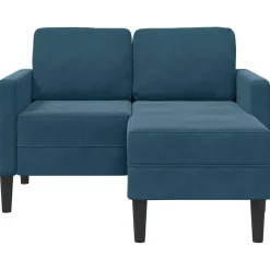 vidaXL Sofás-Sofá 2 plazas con chaise longue en forma L 125 cm